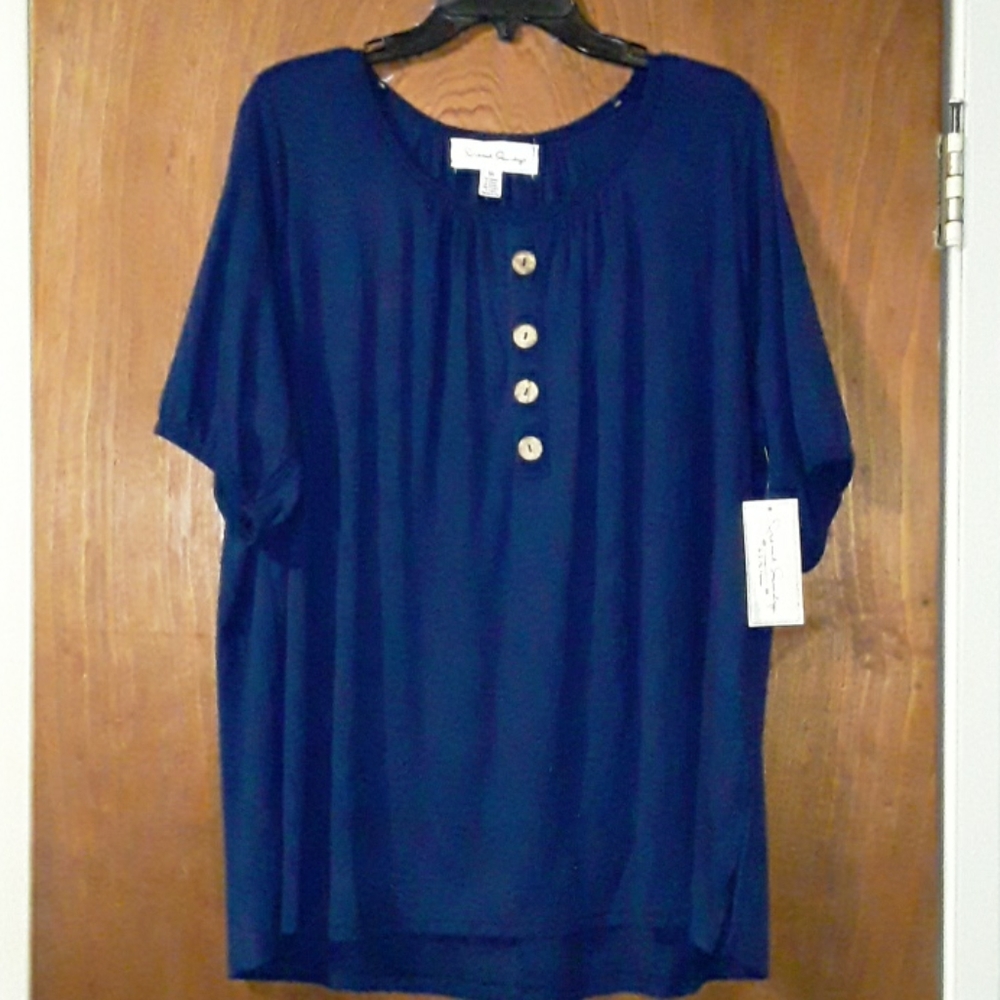 French Laundry Blue Short Sleeve Shirt